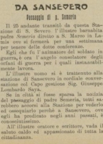 P. Semeria passa per la stazione di S. Severo - 1928