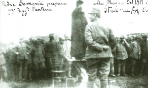 P. Semeria prepara il 93° Reggimento alla Pasqua 1917.