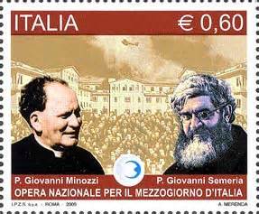 Francobollo commemorativo su Padre Giovanni Semeria e Padre Giovanni Minozzi fondatori dell’Opera Nazionale per il Mezzogiorno d’Italia (19 ottobre 2009).