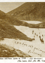 Cartolina: N.E. del Bocchino dell'Aseo quota m. 2100 (Alpi Marittime) da lastra Anti Alo M. Cappelli - Milano