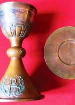 Calice e patena usati da P. Semeria durante la guerra.